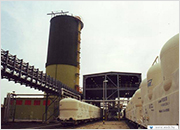 Limestone rail-wagon unloading into storage silo - Matra (3x230MW + 2x100MW), Hungary